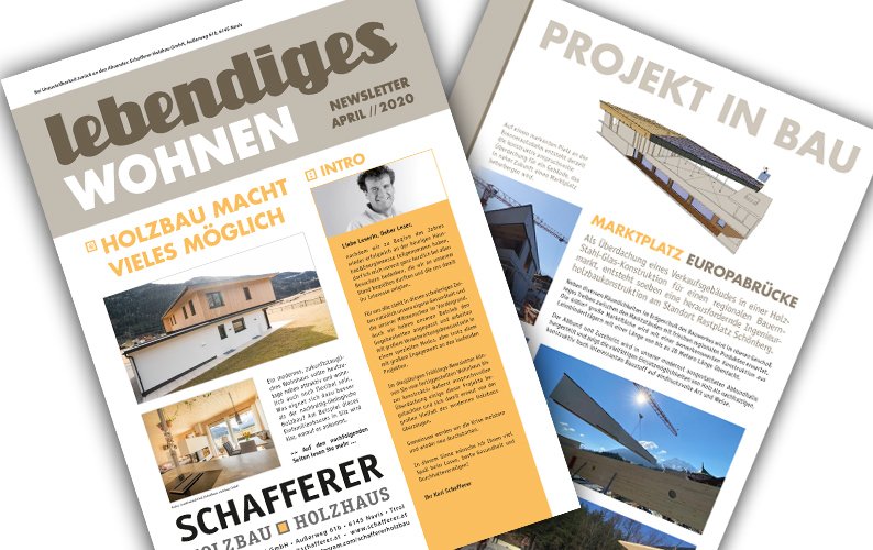 SCHAFFERER NEWSLETTER APRIL 2020